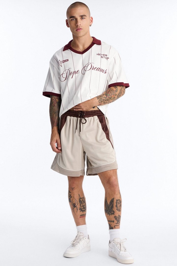 Marcello Relaxed Mesh Short - Brown/combo
