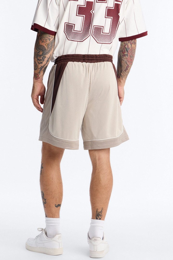 Marcello Relaxed Mesh Short - Brown/combo