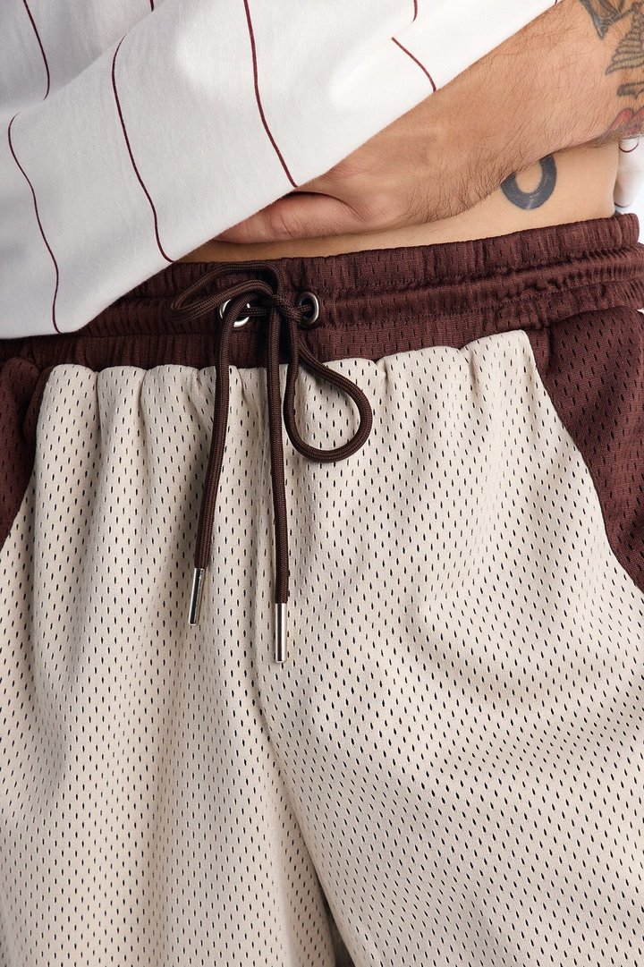 Marcello Relaxed Mesh Short - Brown/combo