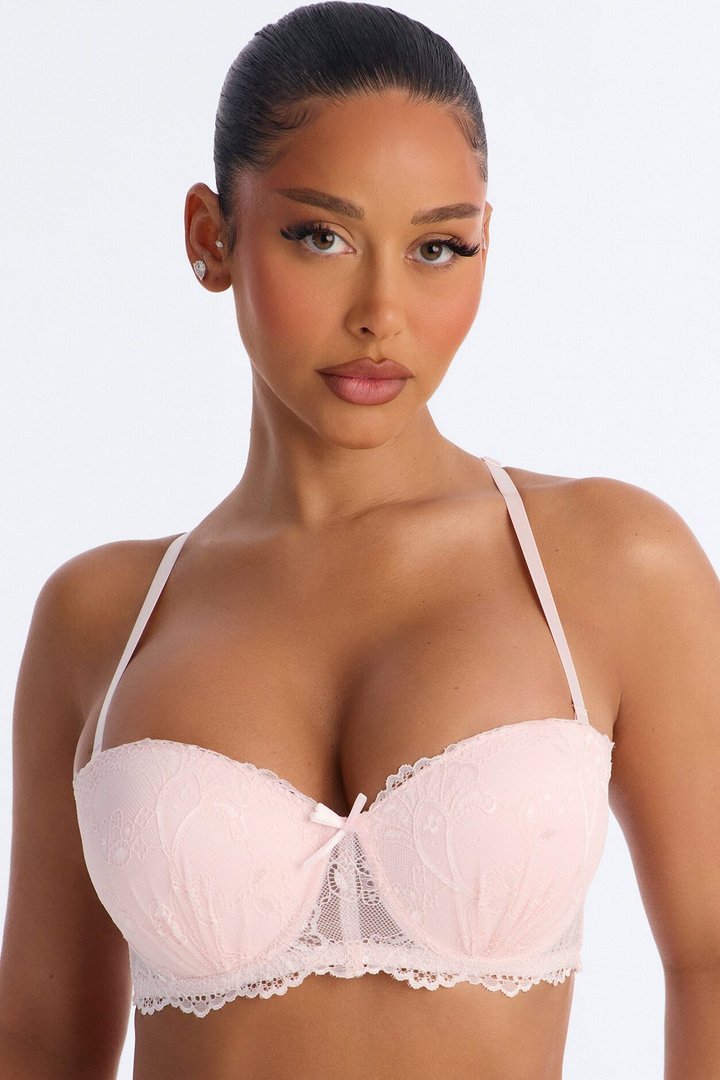 Daily Lover Lace Extreme Push Up Strapless Multi-Way Bra - Blush