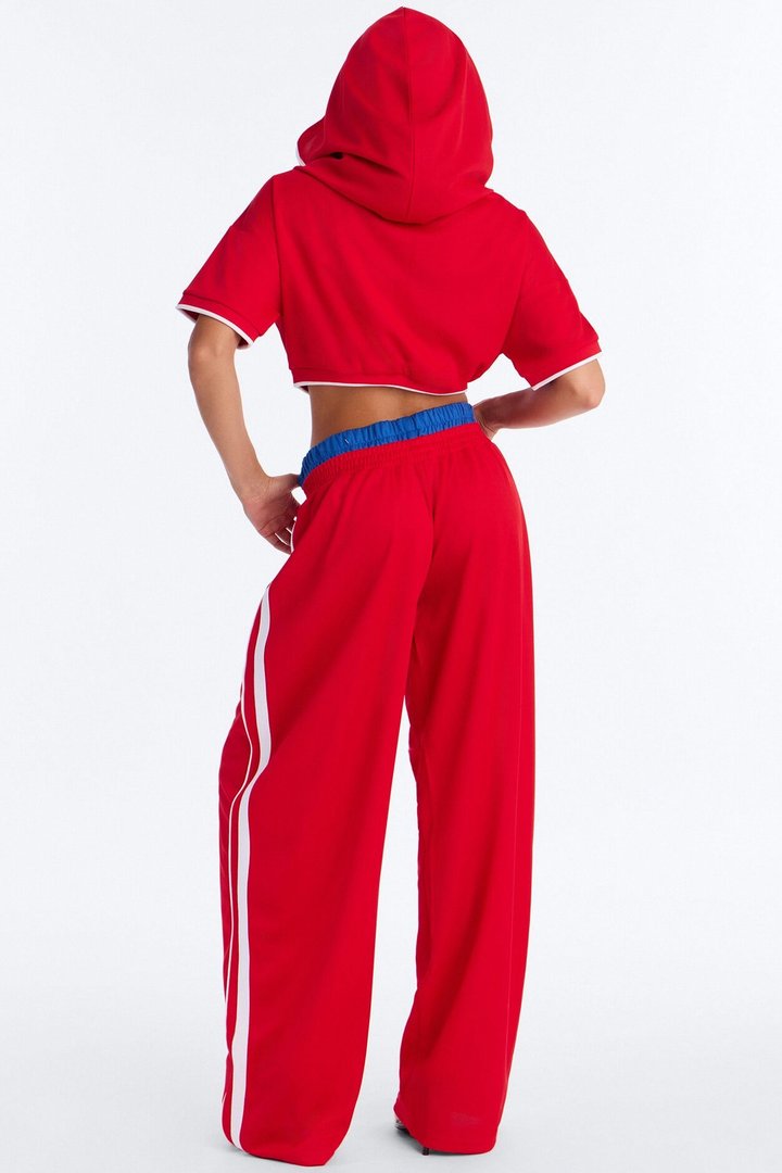 First Draft Pick Hooded Pant Set - Red