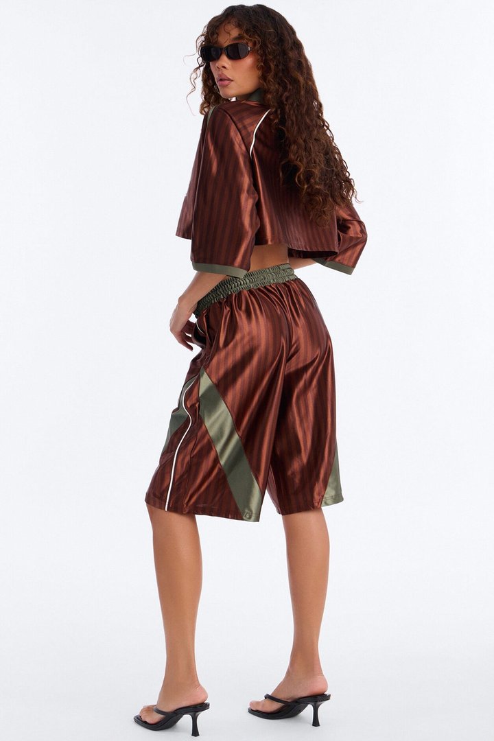 Play To Win Jort Set - Brown/combo