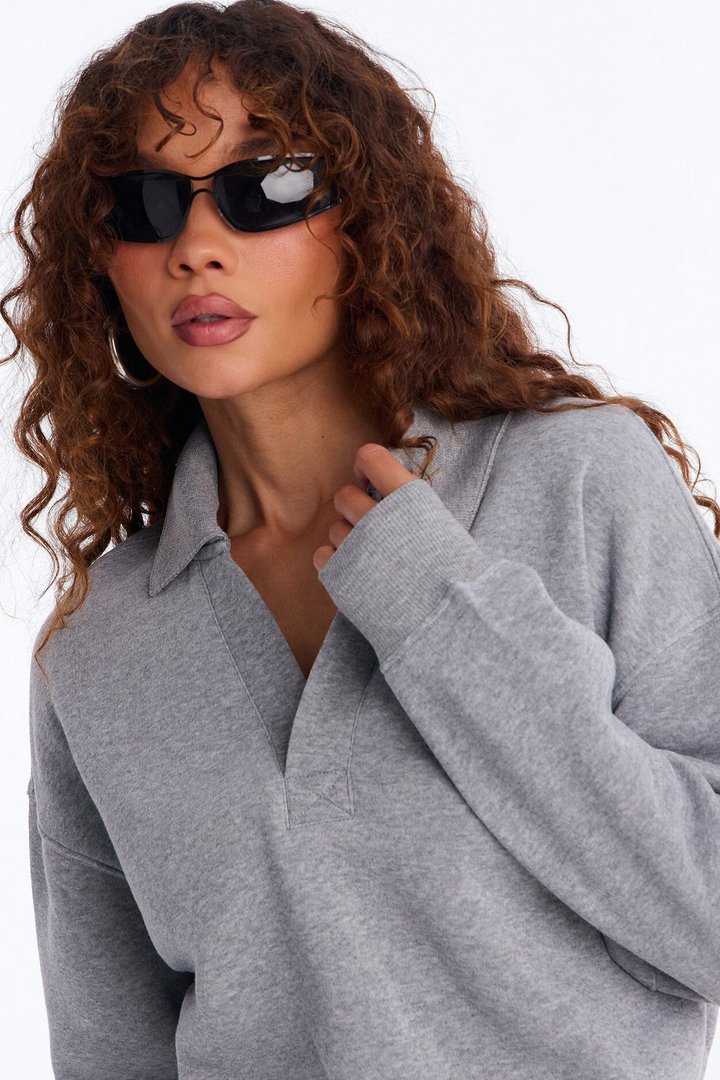 Off Duty Fleece Short Set - Heather Grey