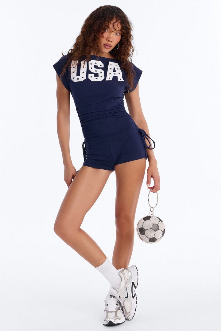 Keep It USA Short Set - Navy