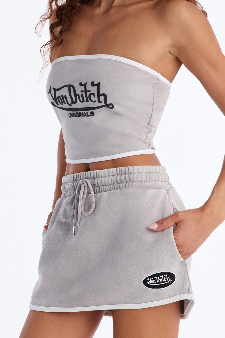 Von Dutch Power Mini Skirt - Grey