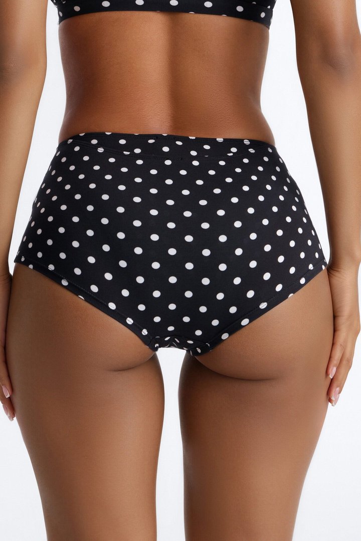 Nova Cotton Boyshort Panty - Black/combo
