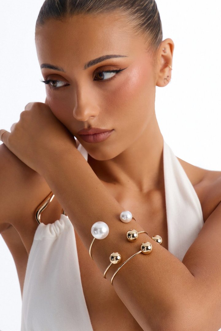 Ari 2 Piece Bracelet Set - Gold/combo