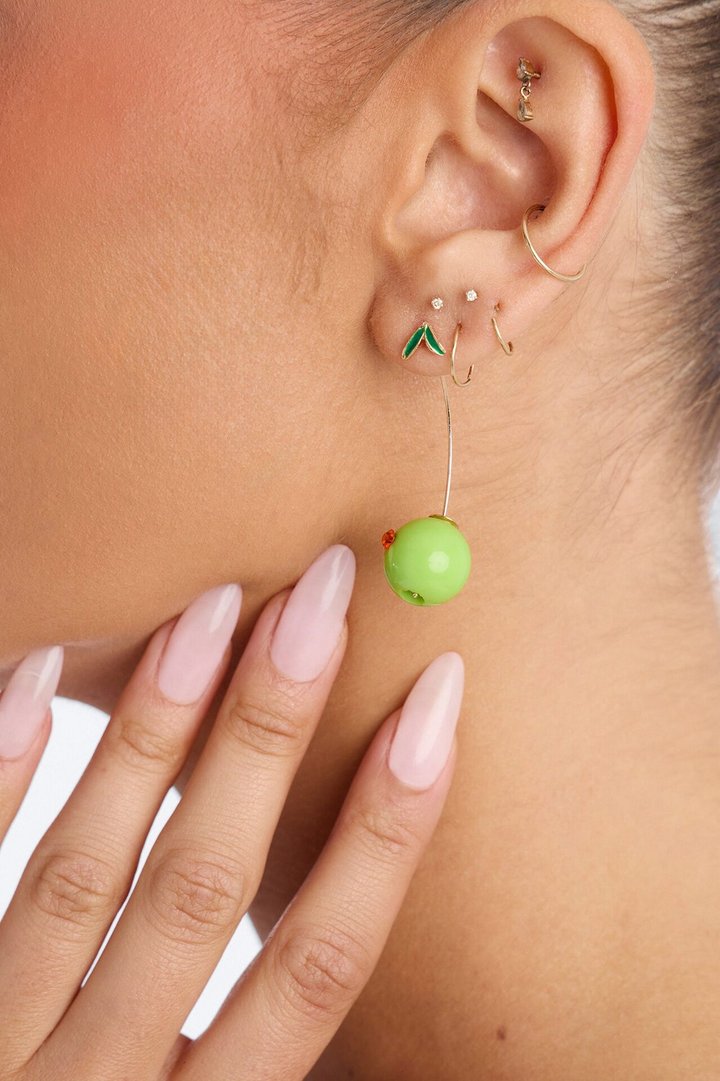 Olive You Drop Earrings - Olive