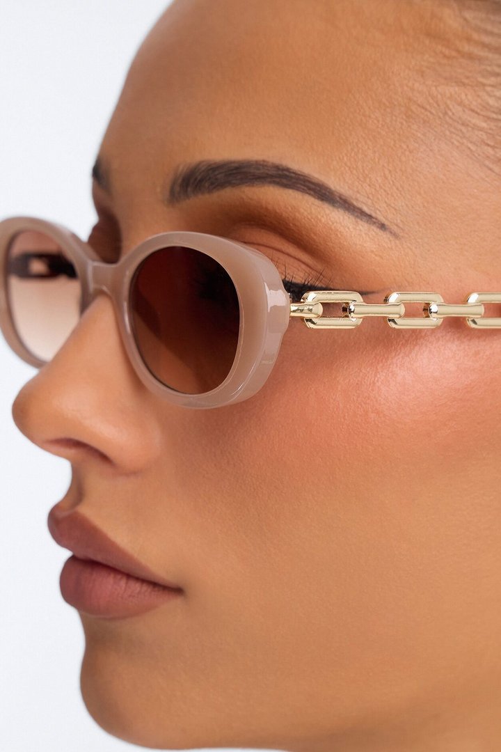 Let's Link Later Sunglasses - Beige