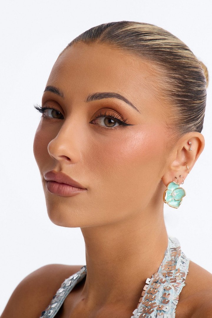 Your Darling Floral Earrings - Blue
