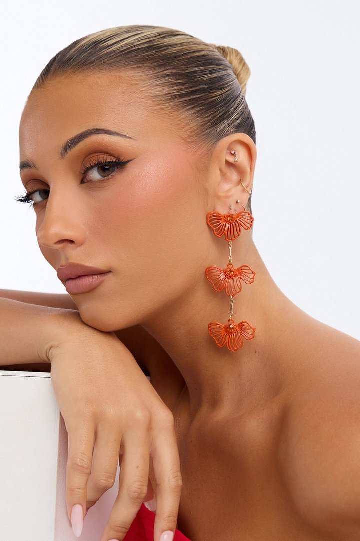 Garden Crush Earrings - Orange