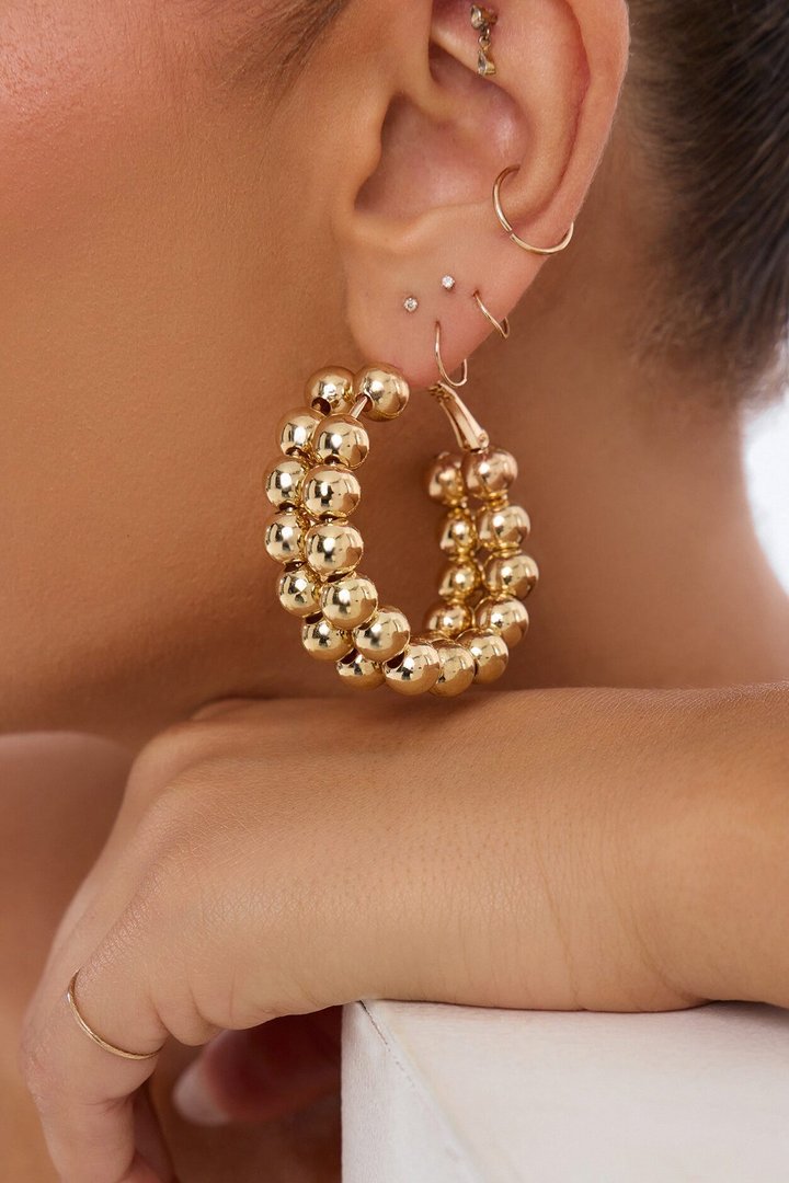 No Doubts Hoop Earrings - Gold
