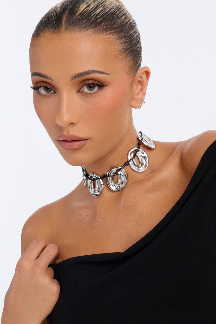 Tania Choker Necklace - Silver