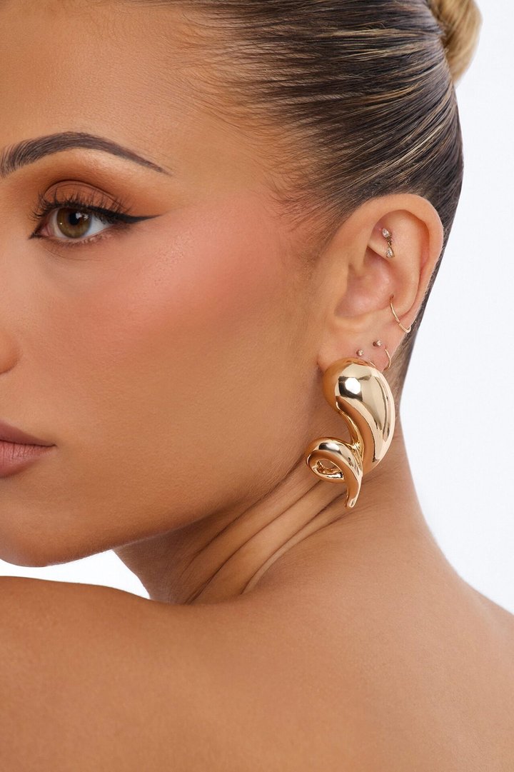 Velora Abstract Earrings - Gold