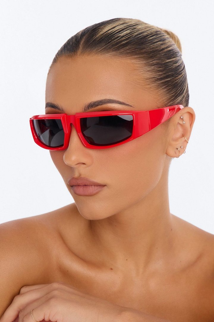 Got You Wrapped Around Sunglasses - Red