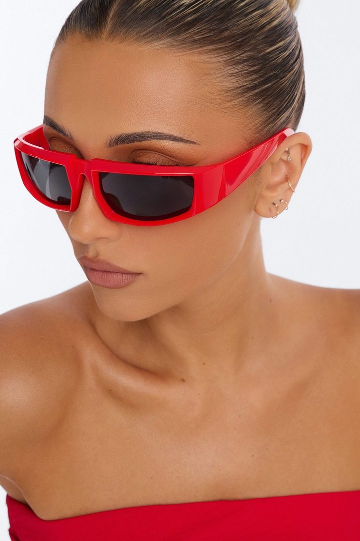 Got You Wrapped Around Sunglasses - Red