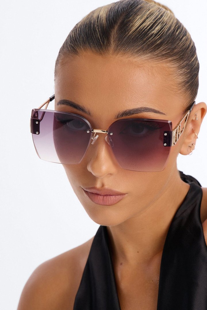 Chic Lady Sunglasses - Gold/Black