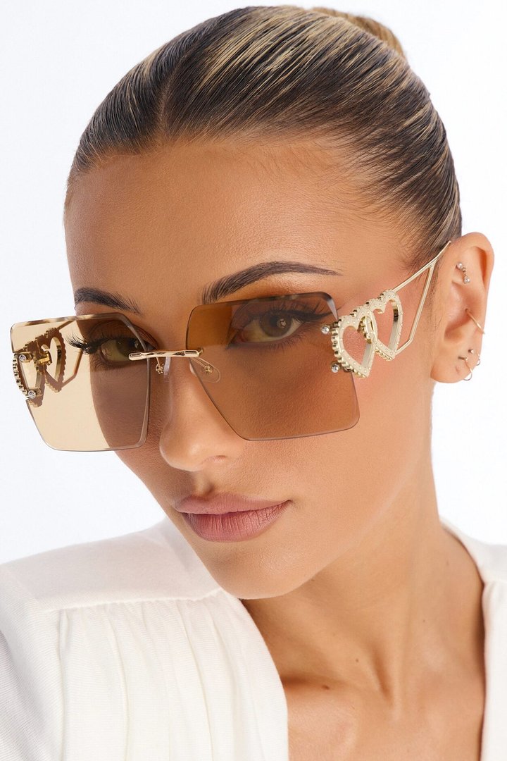 Crushing Hard Sunglasses - Gold/Brown