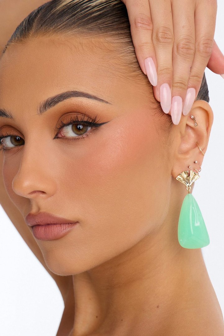 Poolside Drip Earrings - Mint