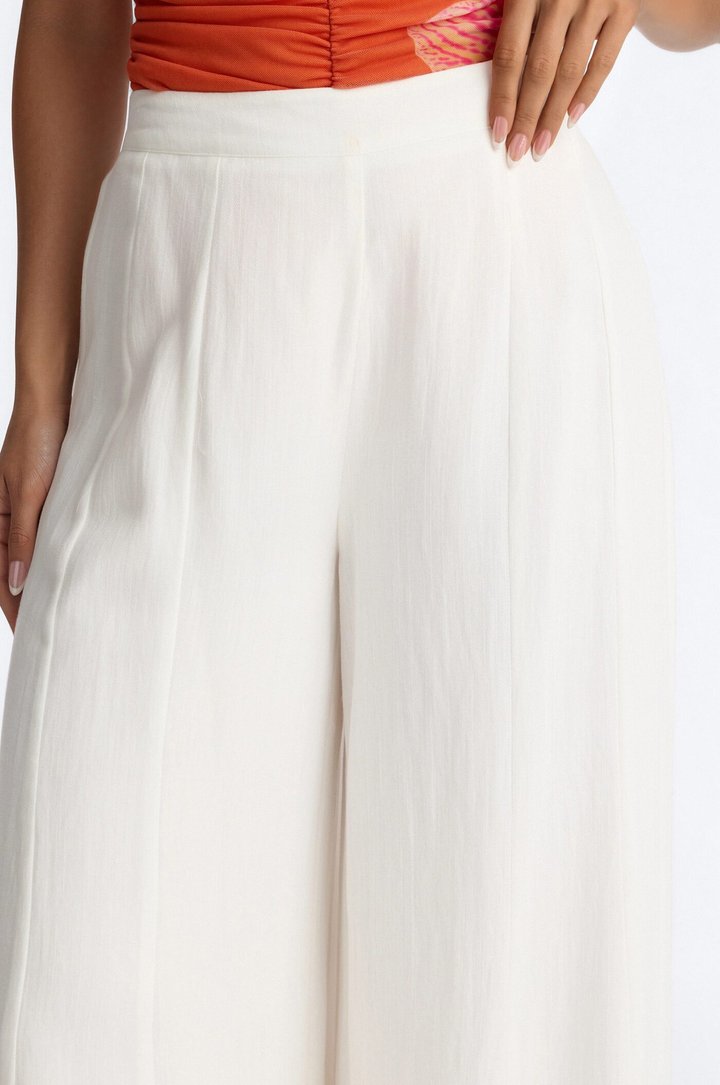 Kimia Mid Rise Extra Wide Leg Pant 33″ - White