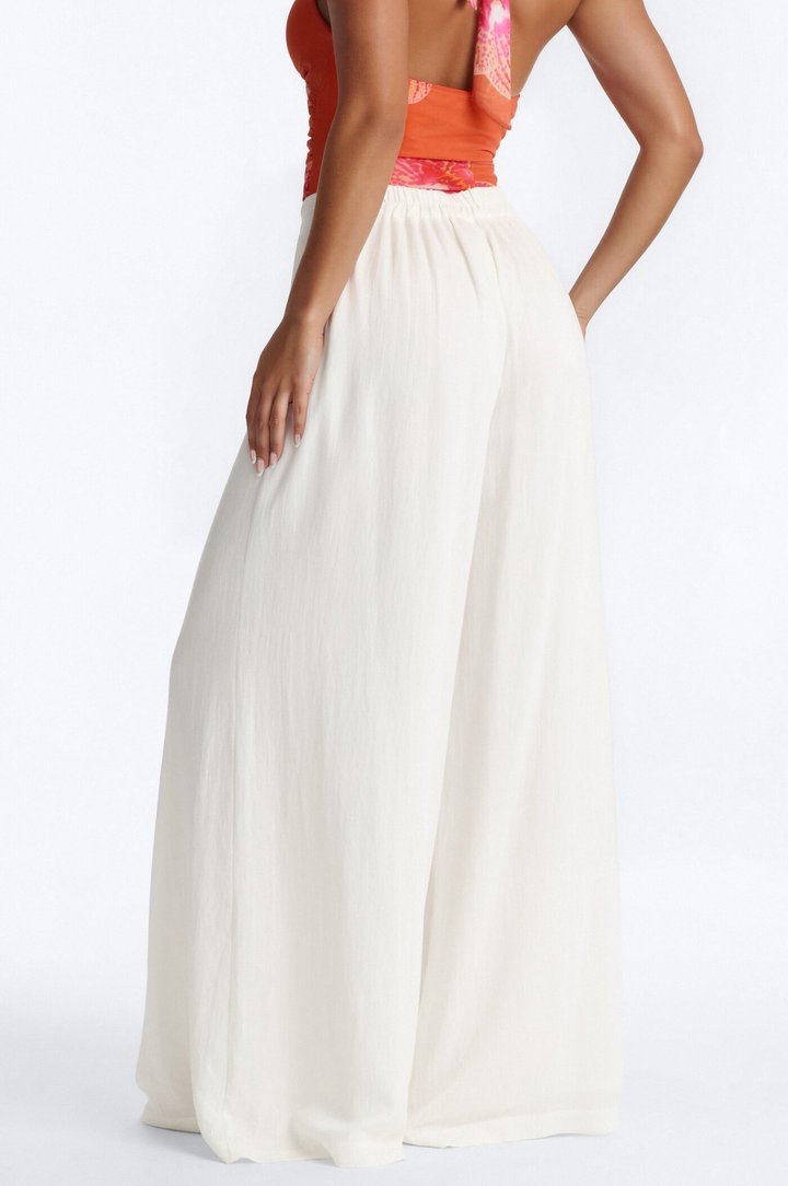 Kimia Mid Rise Extra Wide Leg Pant 33″ - White