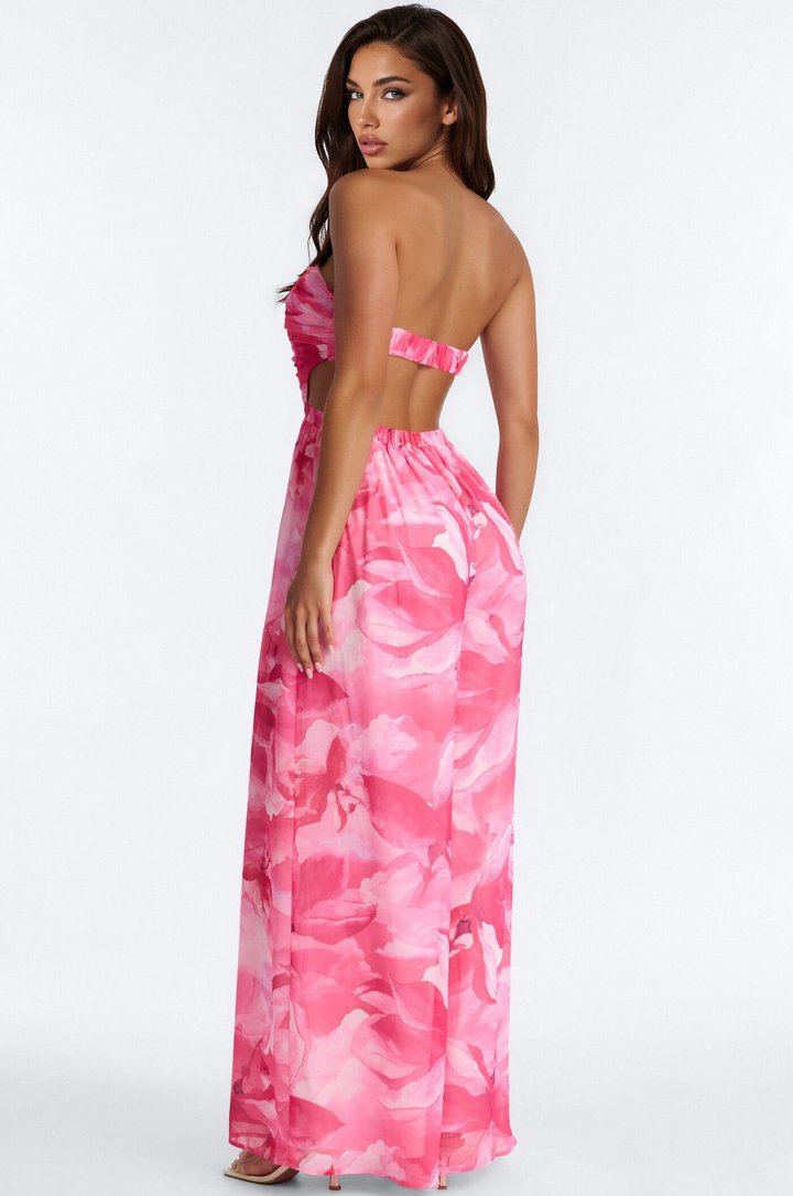 Grania Floral Backless Jumpsuit - Pink