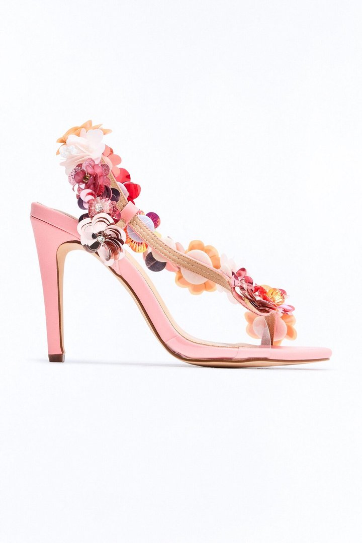 Noahala Floral Heels - Pink/combo