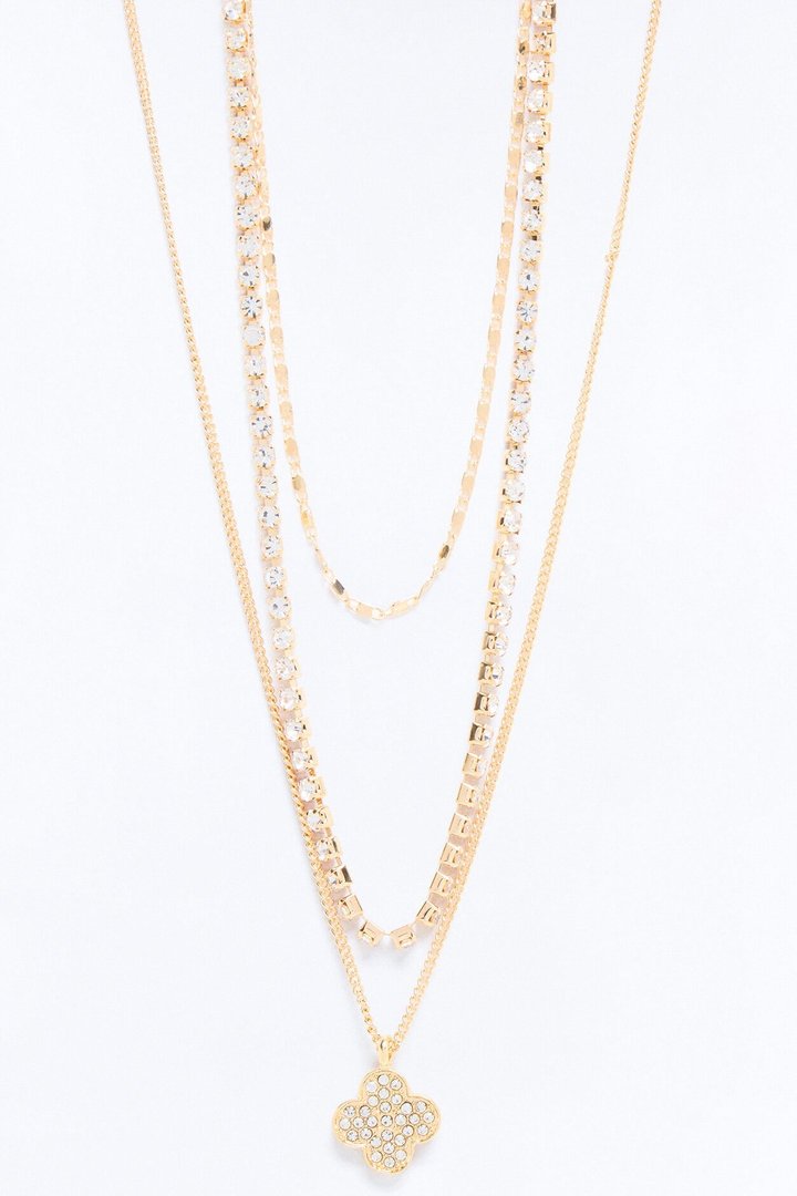 Oh So Lucky Layered Necklace - Gold