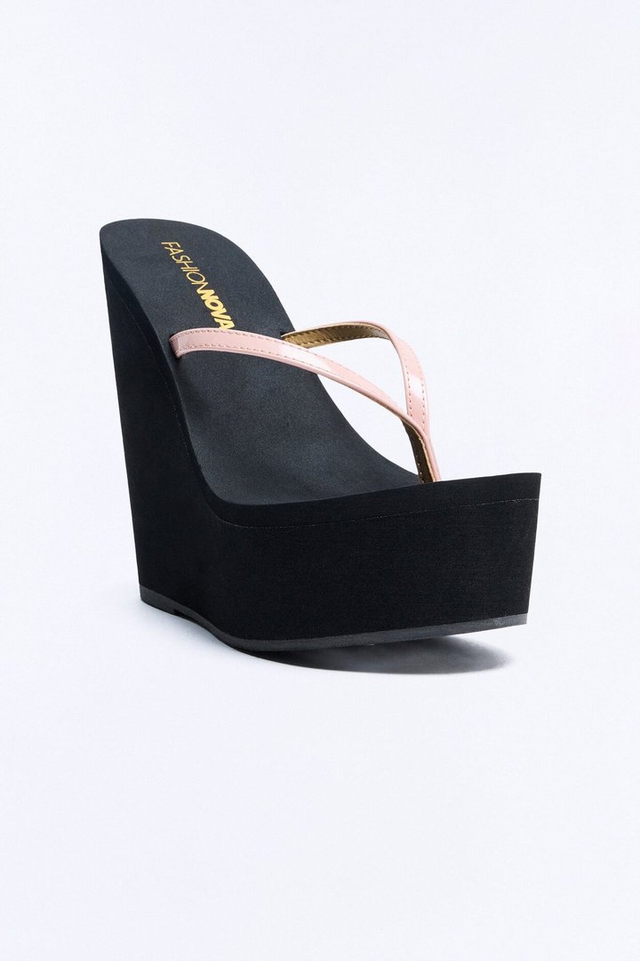 Era Thong Ultra Platform Wedges - Nude