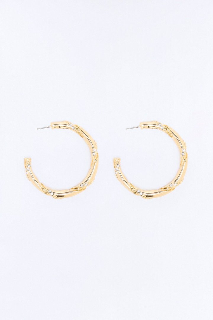 Touch Of Radiance Hoop Earrings - Gold