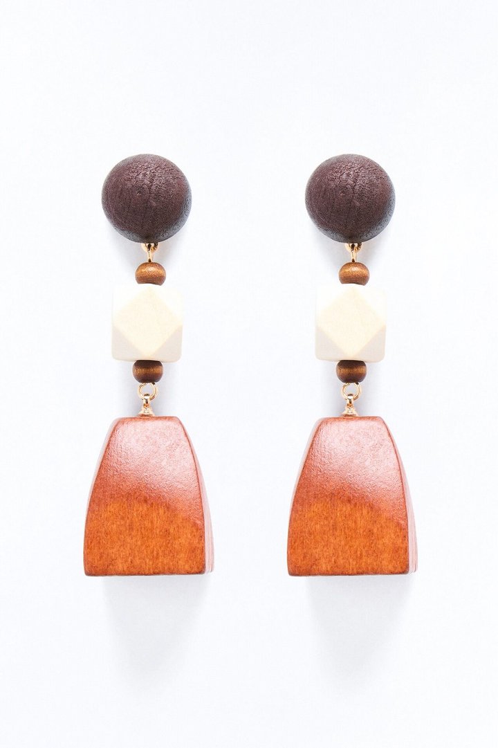 Driftwood Dream Earrings - Brown