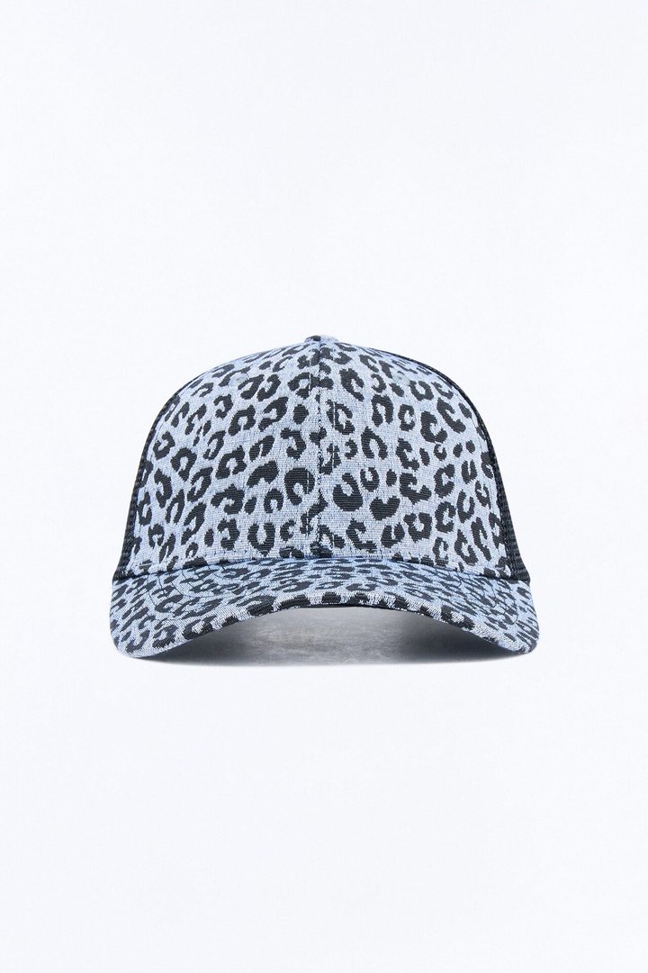 In The Wild Leopard Print Tapestry Snapback - Grey