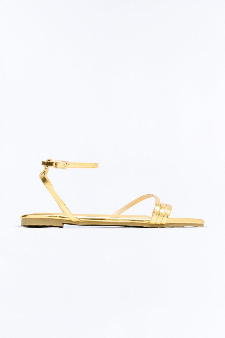 Baja Strappy Flat Sandals - Gold