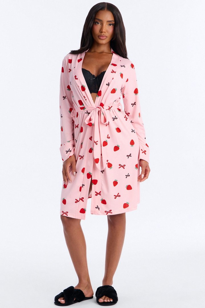 Get Unready PJ Robe - Pink/combo
