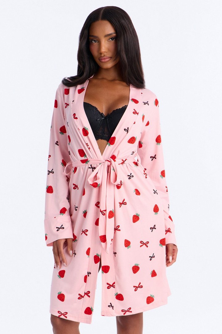 Get Unready PJ Robe - Pink/combo