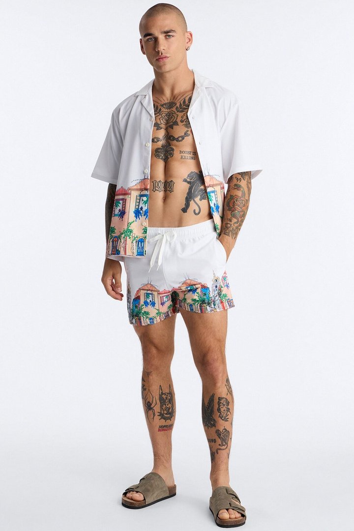 La Calle Viva Cuban Collar Shirt - Multi Color