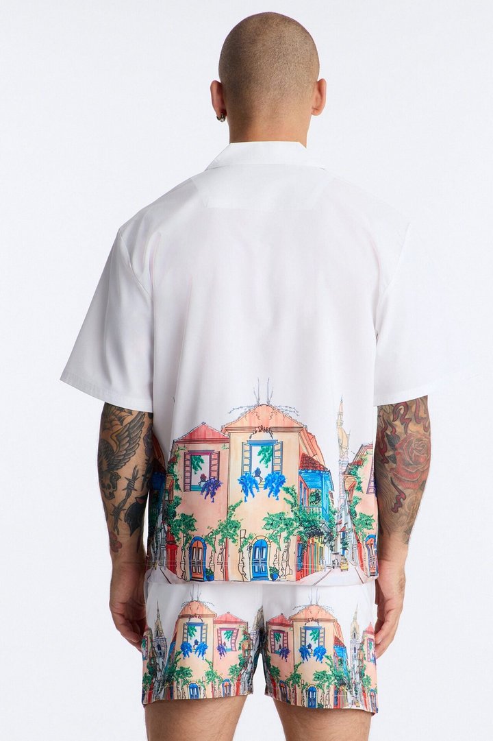 La Calle Viva Cuban Collar Shirt - Multi Color