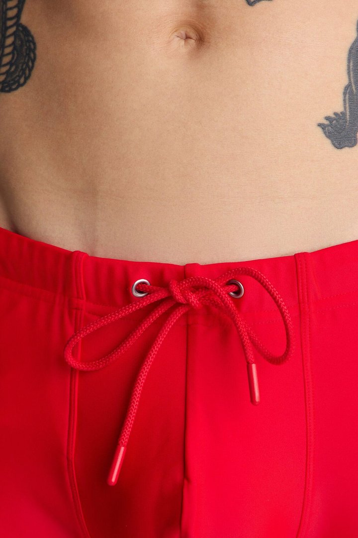 Boxy Fit Stretch Swim Brief - Red