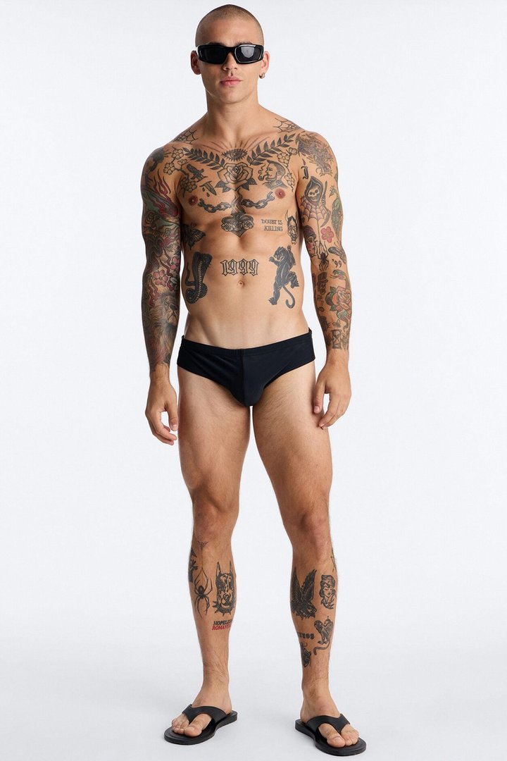 Essential Breathable Stretch Swim Brief - Black