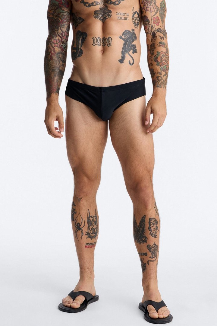Essential Breathable Stretch Swim Brief - Black