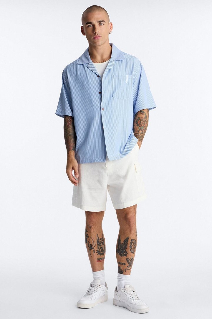 Relaxed Saltair Stripe Button Up Shirt - Blue/combo