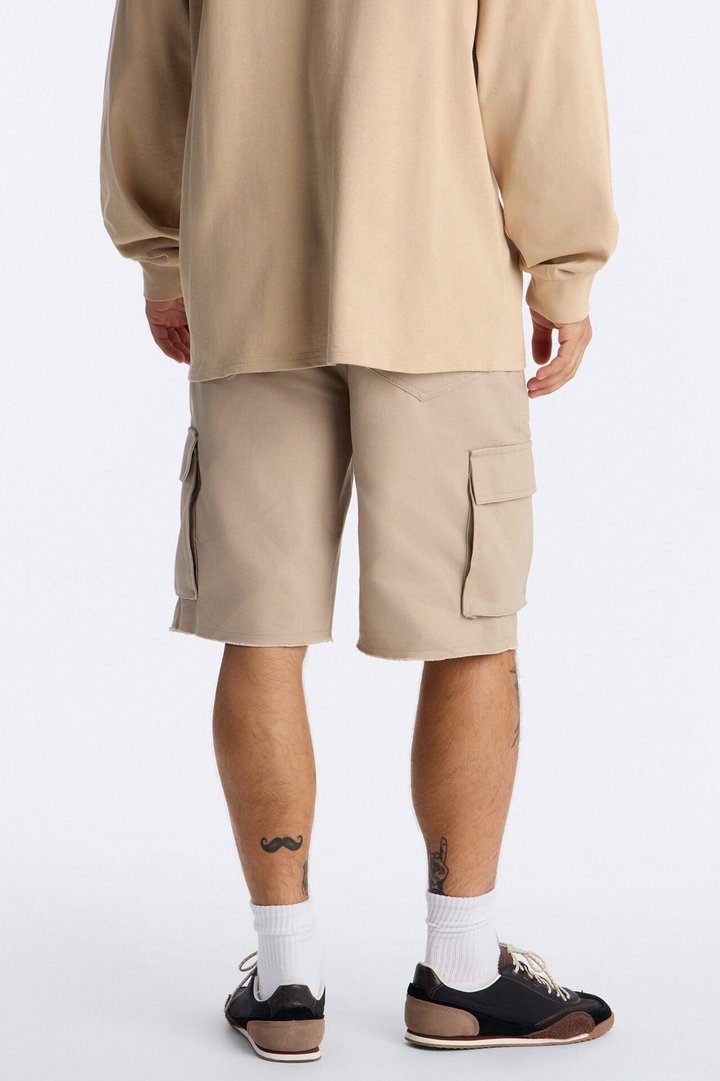 Twill Cargo Short - Khaki