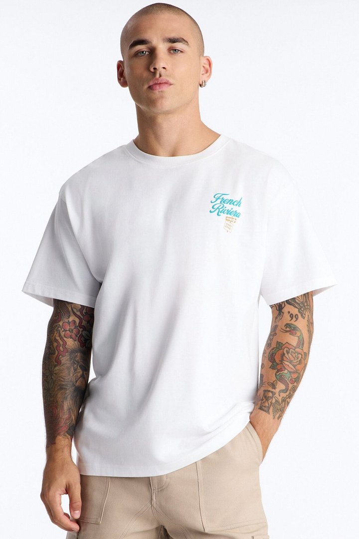 French Riviera Heavy Weight Short Sleeve Tee - White