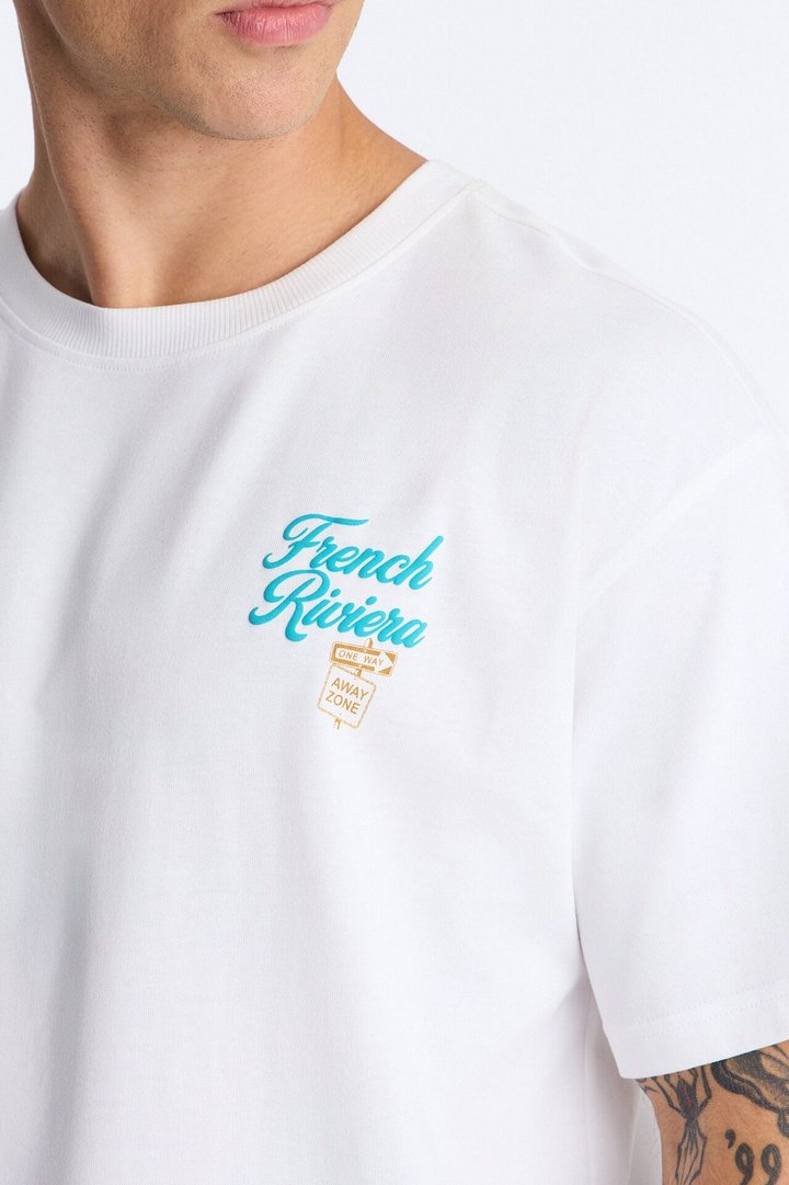 French Riviera Heavy Weight Short Sleeve Tee - White