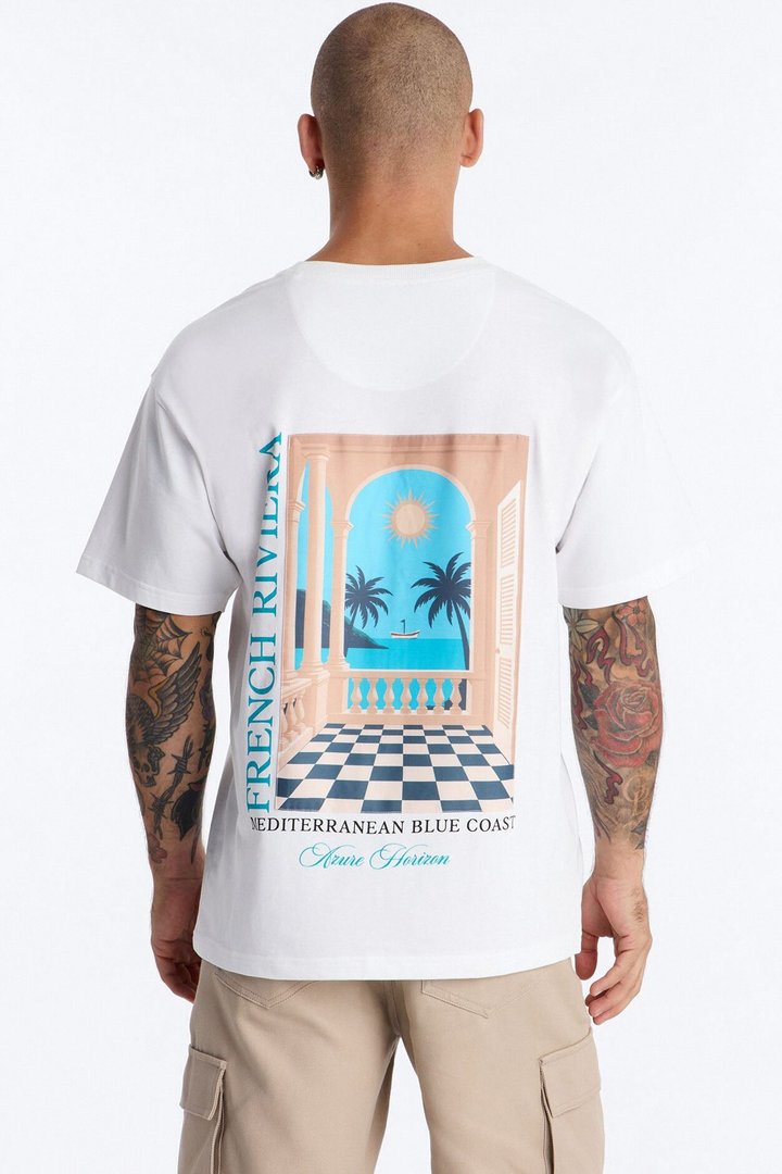 French Riviera Heavy Weight Short Sleeve Tee - White