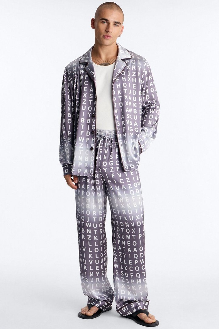 Alphabet Multi Color Lounge Set - Grey/combo