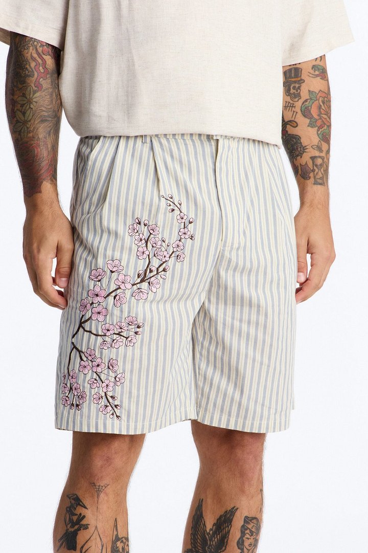 Haru Fade Stripe Short - White/combo