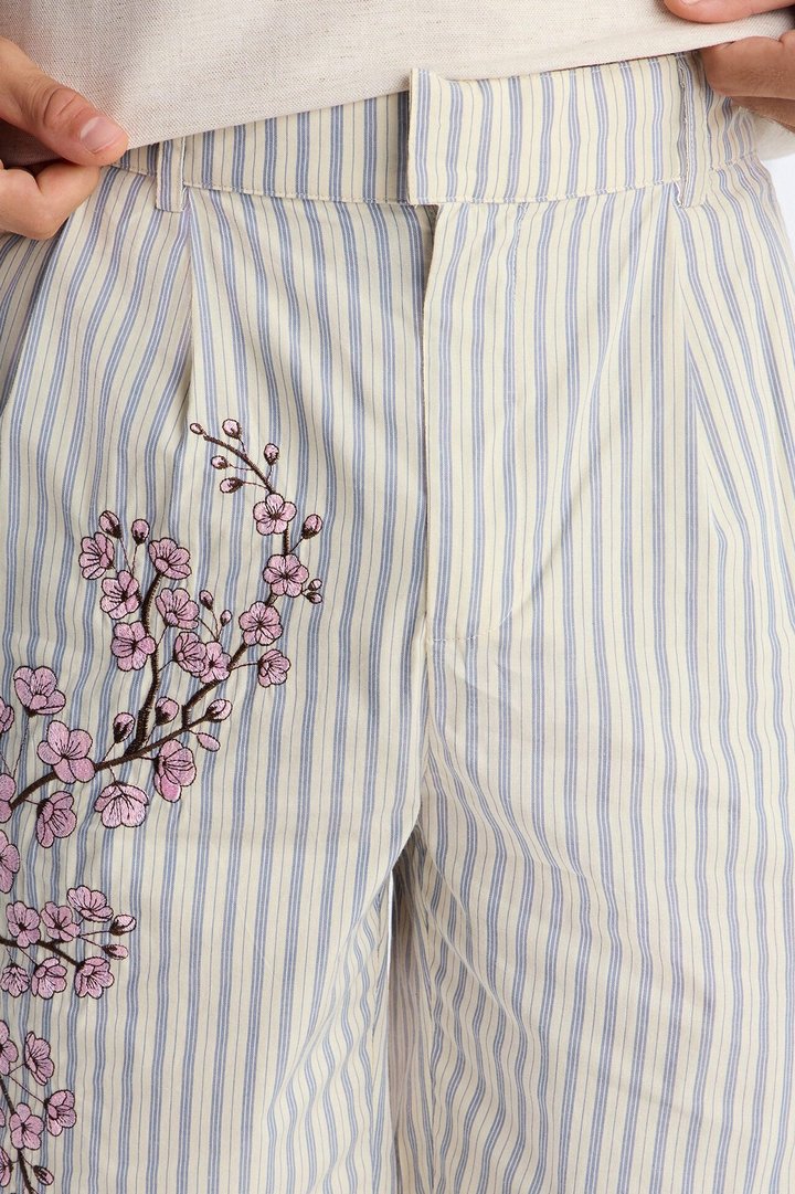 Haru Fade Stripe Short - White/combo