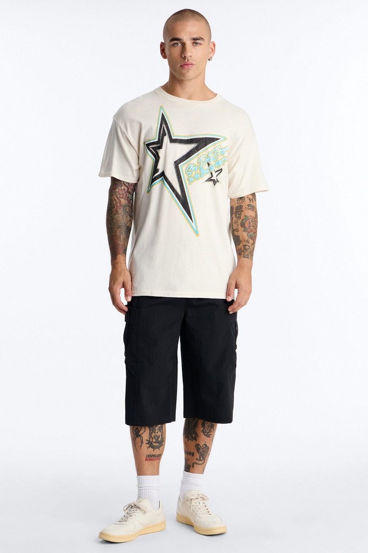 Stars Don't Disappear Oversized Short Sleeve Tee - Natural