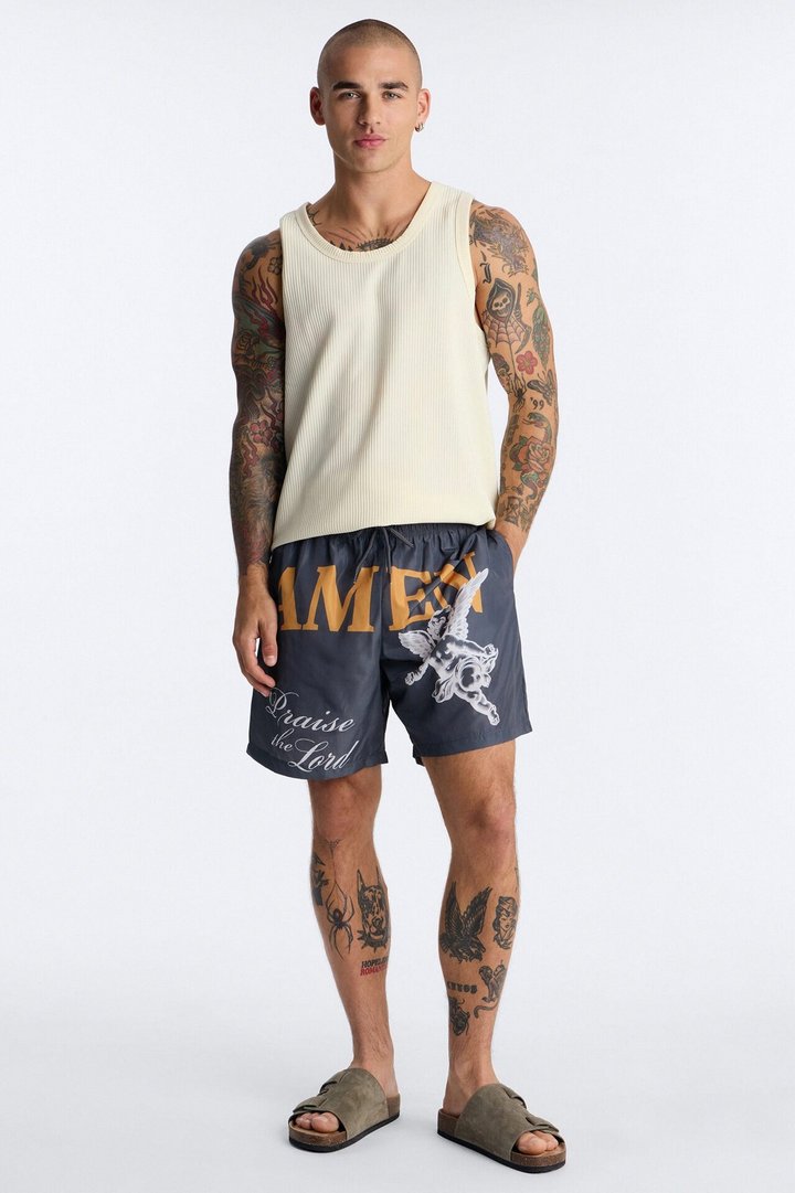 Amen Drift Swim Trunk 7″ - Grey